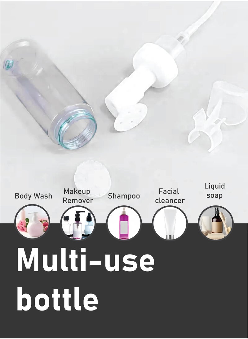 ‏Face Wash with Silicone Brush - Effective Cleansing - Deep and Purifying Facial Cleansing.-Empty Container With Silicone Brush to Refill Face Wash, Reusable, Size 150 ml, One Piece