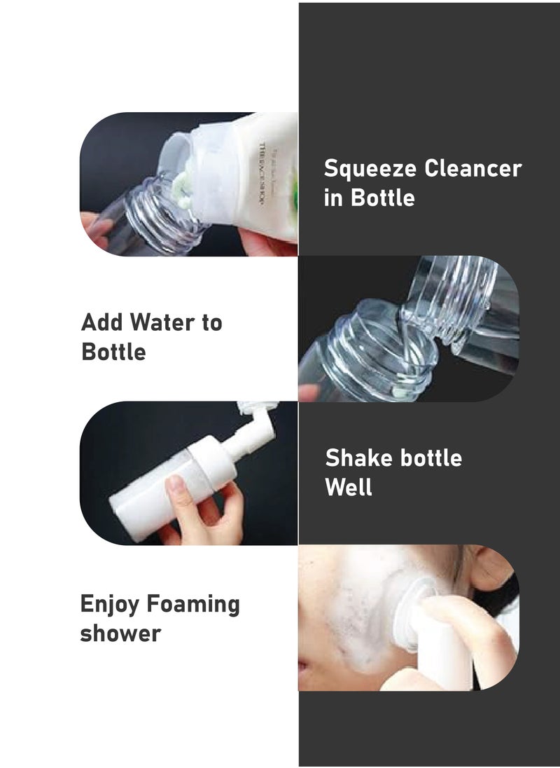 ‏Face Wash with Silicone Brush - Effective Cleansing - Deep and Purifying Facial Cleansing.-Empty Container With Silicone Brush to Refill Face Wash, Reusable, Size 150 ml, One Piece