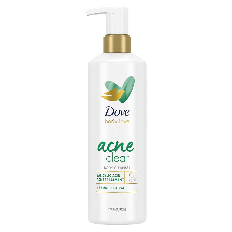 Dove Body Love Body Cleanser Acne Clear For Acne-Prone Skin Body Wash with Salicylic Acid and Bamboo Extract 17.5 fl oz - Image 1