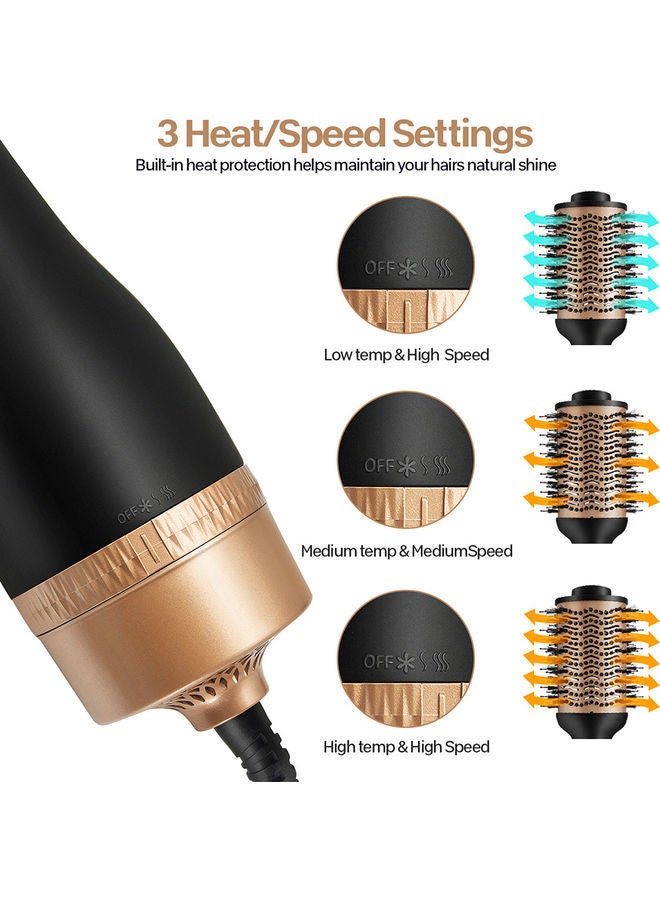 نيبمينينت Hair Volumizer Hot Air Brush أسود/ذهبي - Image 3