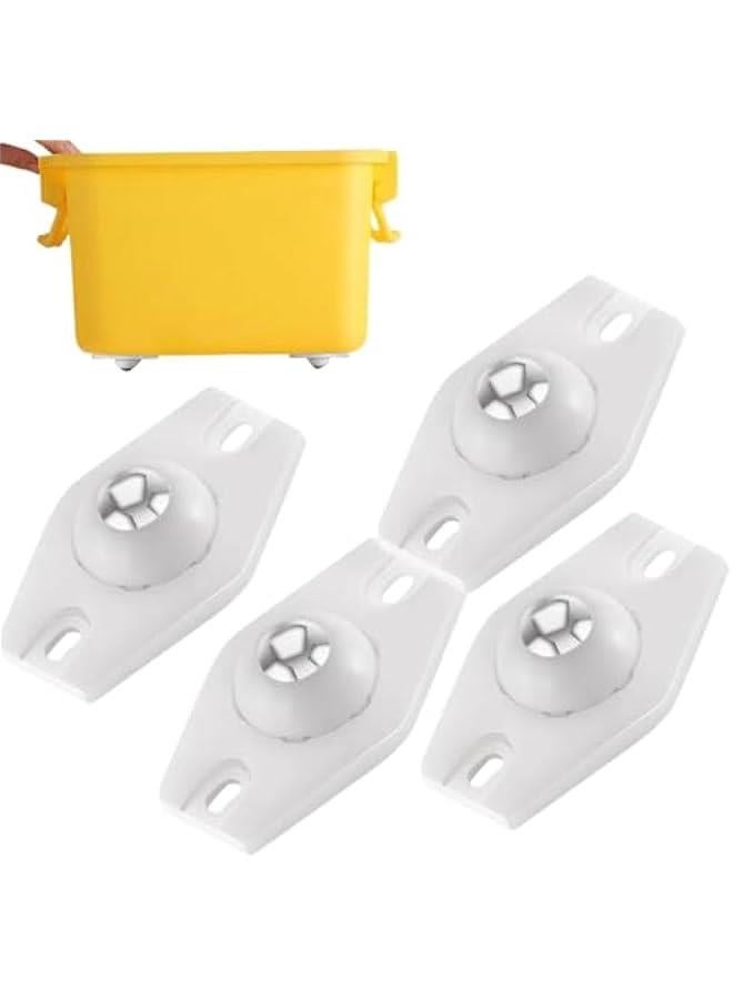 Self Adhesive Wheels - Swivel Wheels Caster Wheels | Ball Bearing Rollers Sticky Swivel Pulleys | - Ball Bearing Rollers | Easy to Use Dhesive Wheels Rolling Feet | for Flower Pots Trash Cans  - Image 1