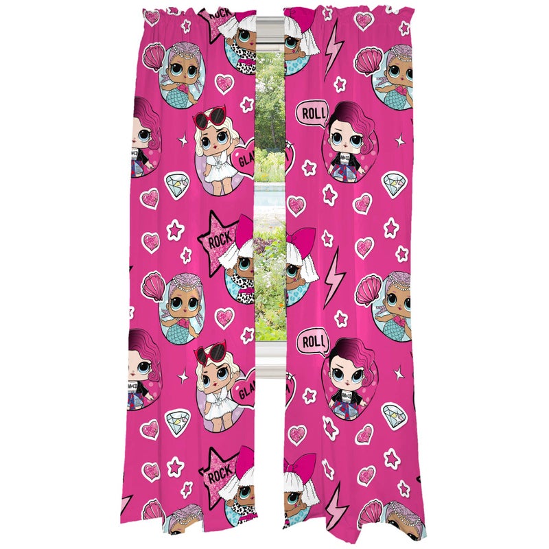 Franco Kids Room Window Curtains Drapes Set  82 in x 84 in  LOL Surprise - Image 1