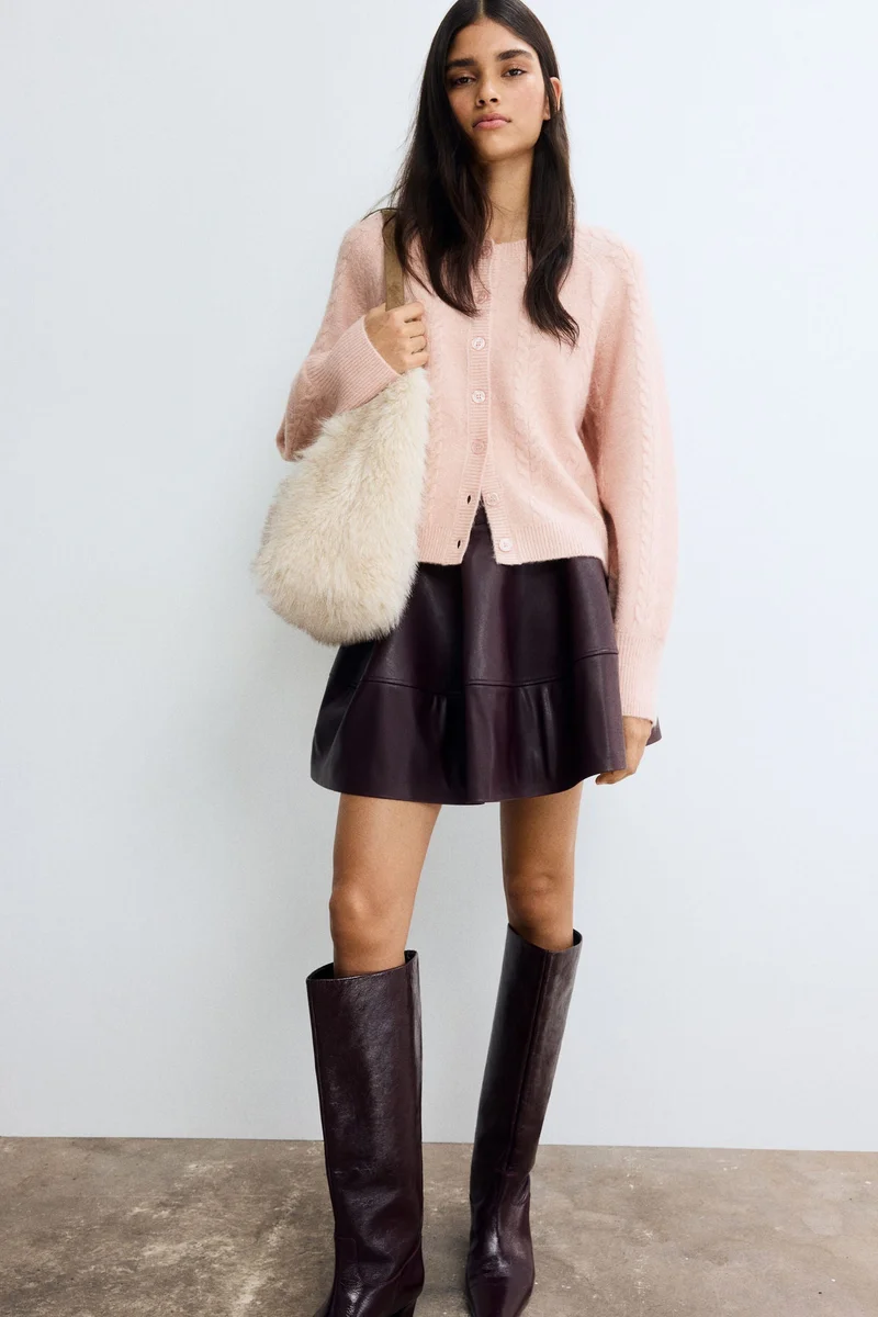 اتش اند ام كارديغان محبوك بنمط حبال