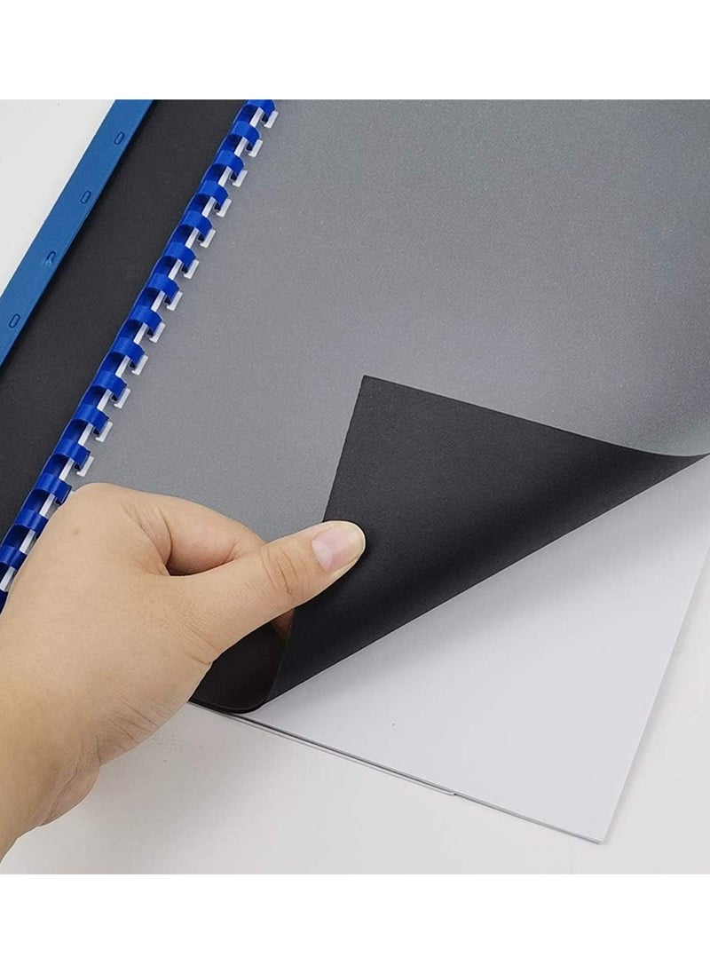 CLIPP - 100-Piece Embossed Binding Cover Sheets 230gsm Thickness Black - Image 1