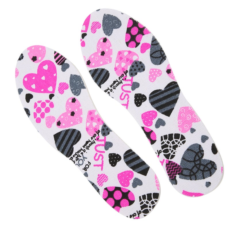1 Pair Children Shoe Insole Breathable Latex Shoe Sole Inserts Kids Shoe Pad Cut Free SizeHeart - Image 1