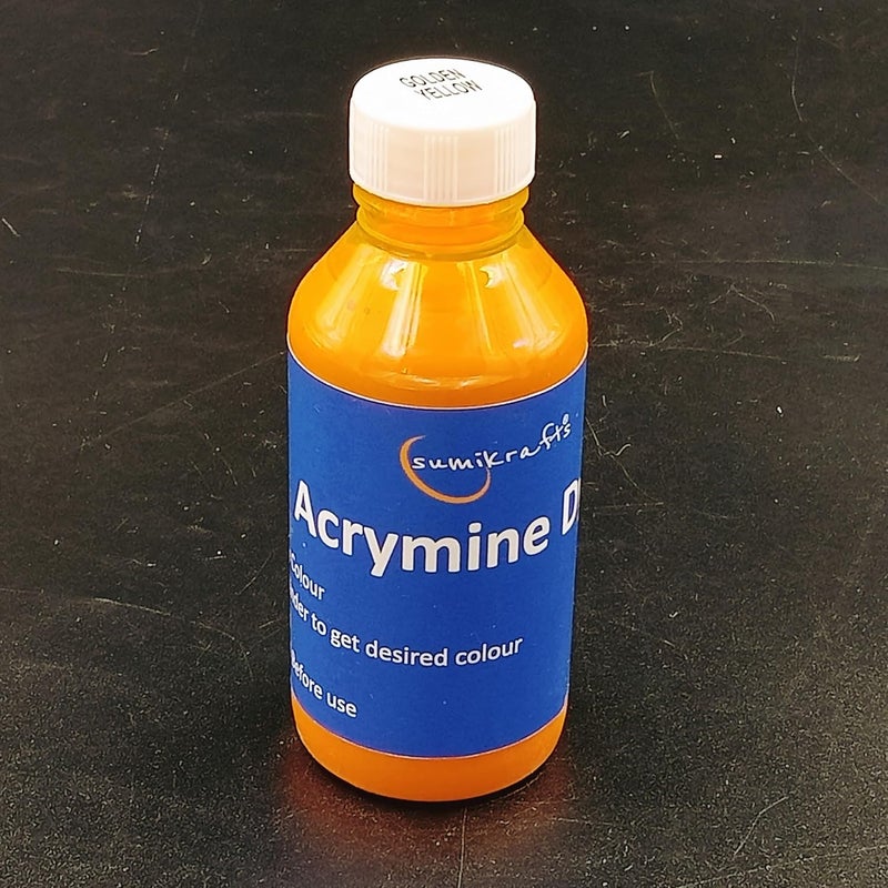 sumikrafts acrymine dye Golden Yellow 100ml for Textile PrintingScreen PrintingHand Block PrintingArts and Crafts