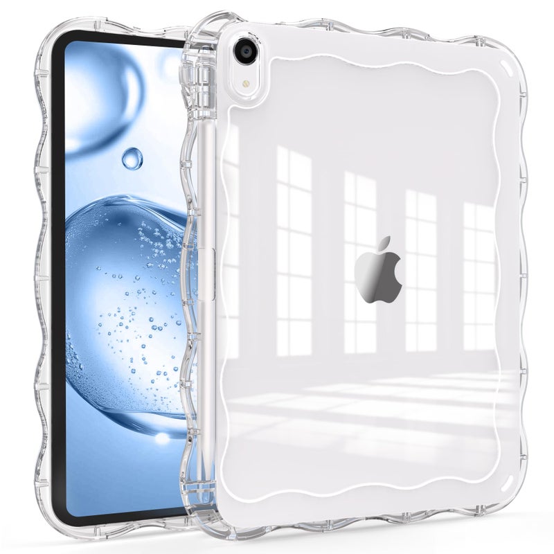 rantice Clear Case for iPad (A16) 11-inch 11th Generation 2025 / iPad 10th Generation 10.9 inch, Wave-Border Soft TPU+Hard PC, Anti-Scratch Ultra Slim Protective Tablet Cover, Shockproof Impact Resistant. - Image 1