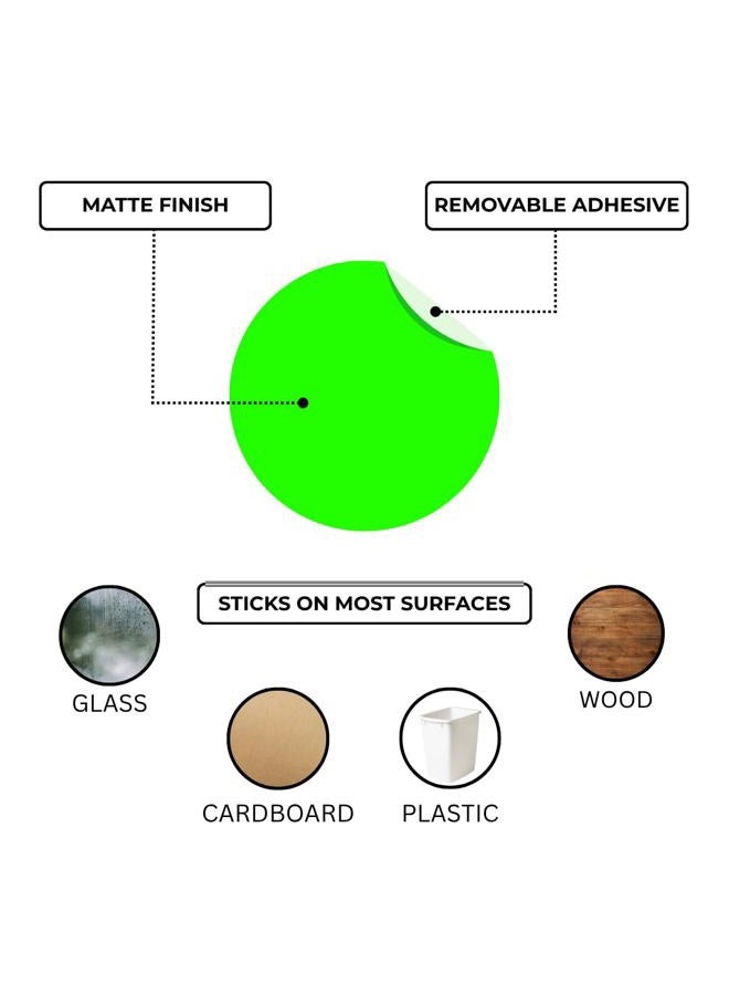 ChromaLabel Brand Fluorescent Green 1/2" Round Removable Stickers - 1000 Colored Dots for Arts & Crafts, Organization, Office, Retail, Classroom, Warehouse, Food Service, Medical - Made in USA - Image 4