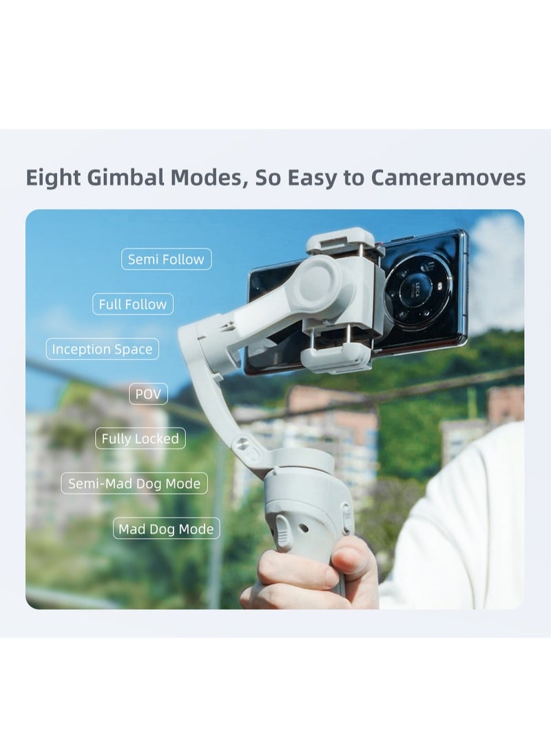 TOKQI - Gimbal Stabilizer for Smartphones, 3-axis Phone Gimbal for Android & iPhone, Phone Stabilizer for Video Recording with Face/Object Tracking - Image 1