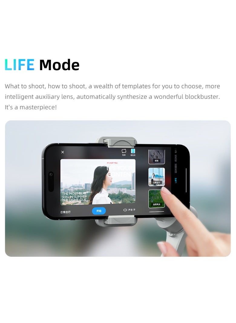 TOKQI - Gimbal Stabilizer for Smartphones, 3-axis Phone Gimbal for Android & iPhone, Phone Stabilizer for Video Recording with Face/Object Tracking - Image 1