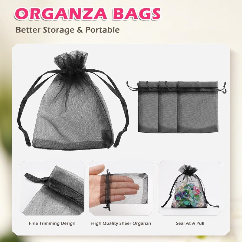 ANZNKU Anzuku 50 Pack Multicolor Organza Bags 3X4 Inch  Small Candy Bags  Mini Gift Bag  Jewelry Bag Drawstring  Little Mesh Bag For Party Wedding - Image 4