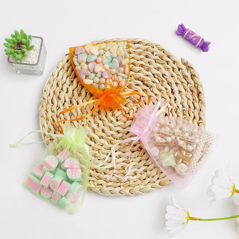 ANZNKU Anzuku 50 Pack Multicolor Organza Bags 3X4 Inch  Small Candy Bags  Mini Gift Bag  Jewelry Bag Drawstring  Little Mesh Bag For Party Wedding - Image 2