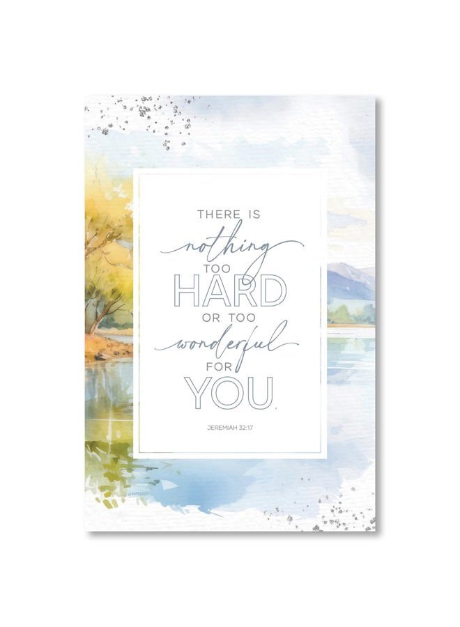 DEXSA There Is Nothing Too Hard Wood Frame Wall Plaque 6"x9" | Made in the USA | Wonderful Gift | Inspirational Sentiment | Metal Hanger and Easel on Back | Self-Standing or Wall Hanging - Image 1