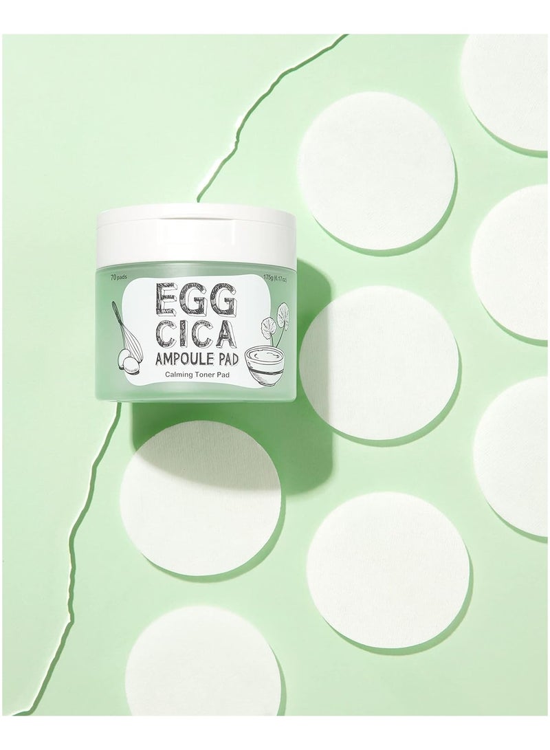Too Cool for School Egg CICA Ampoule Pad Calming Toner Pad 6.17 oz 70 Pads - Image 3