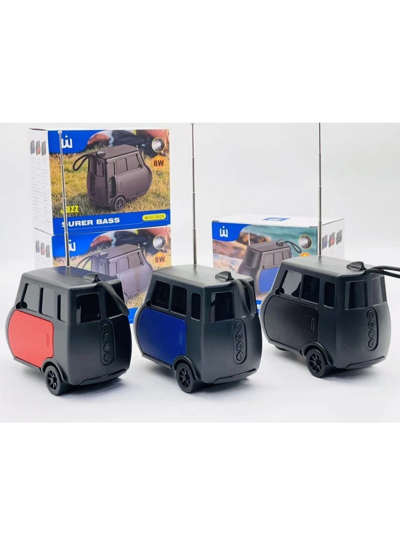Portable Bluetooth speaker for small rickshaws, featuring FM radio, LED lighting, and powerful bass (8W). - Image 2