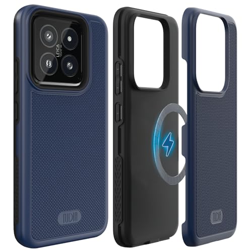 TUDIA MergeGrip Designed for Xiaomi 14 5G Case 2024 Magsafe Compatible Military Grade Dual Layer Shockproof Slim Tough Heavy Duty Protective Phone Case Cover Indigo Blue - Image 1