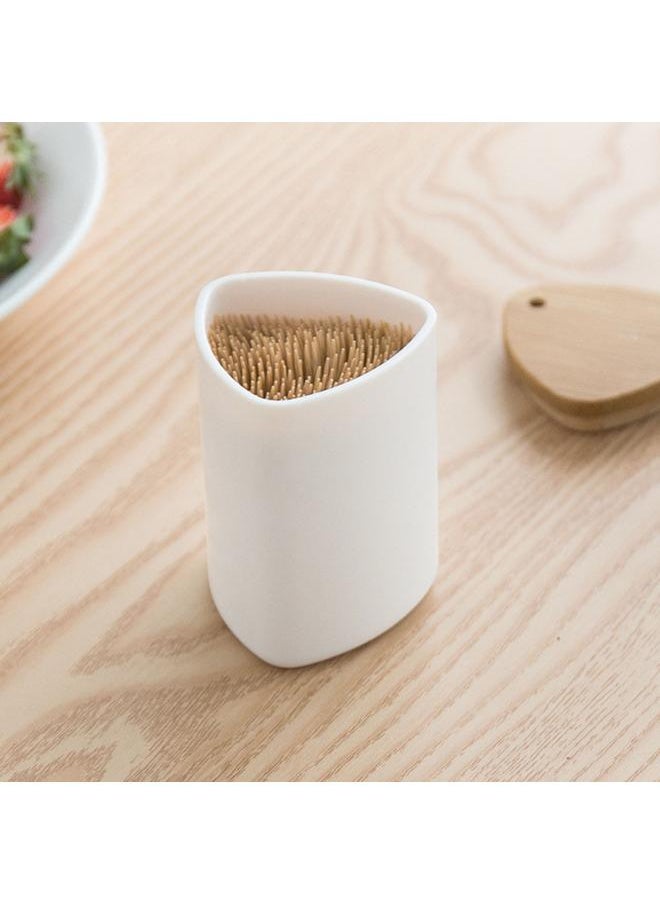 Thoraya Toothpick Storage Box PS Bamboo Simple Modern Toothpick Dispenser Container for Home Hotel  - Image 5