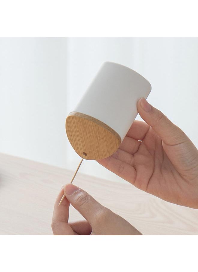 Toothpick Storage Box PS Bamboo Simple Modern Toothpick Dispenser Container for Home Hotel