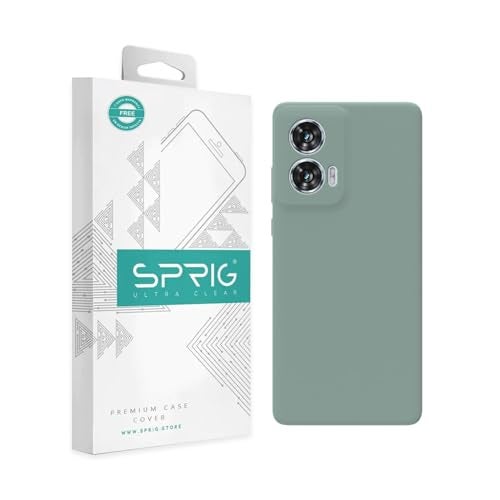 SPRIG Compatible with Moto G96 Premium SilkTone Back Cover Drop Tested Shock Proof Mobile Case for Men, Women, Boys and Girls with Camera Protection (Light Green) - Image 1