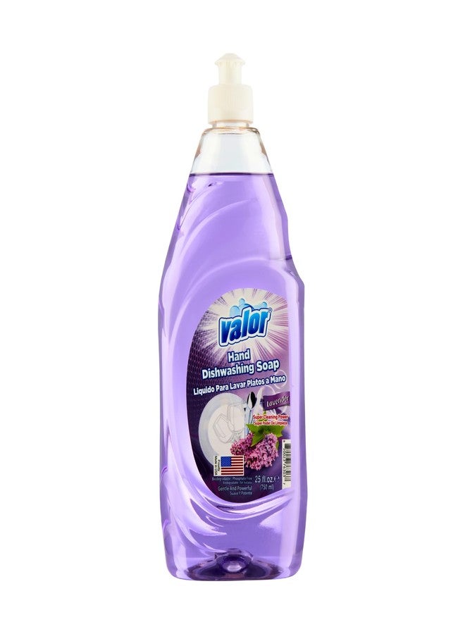 Valor Dishwashing Liquid, 25 fl oz - Dish Soap for Kitchen & Bathroom, Grease-Fighting, Gentle on Hands, Fast Rinse, Eco-Friendly Biodegradable Formula (25 fl oz (Pack of 1), Lavender) - Image 1