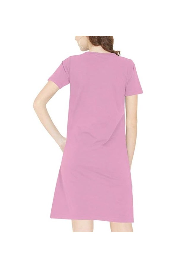 OPLU Store Women's Regular Fit Knee Length Cotton Printed Dress,Trending, - Image 2