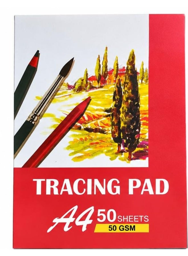 بلوك ورق شفاف للرسم والتتبع A4 – 50 ورقة – 50 GSM - Image 1