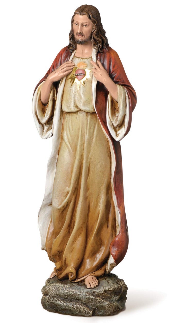 JOSEPHS STUDIO BY ROMAN 1375 H SACRED HEART OF JESUS FIGURE RELIGIOUS GIFTS HOME DECOR