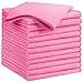 GLIMGLINT Pink Microfiber Cleaning Cloth12PK Reusable Cleaning Rags Highly Absorbent Shop Rags Bulk AllPurpose Car Cleaning Towels for TV Screen Kitchen Bathroom Restaurant Garage 14X12 - Image 2
