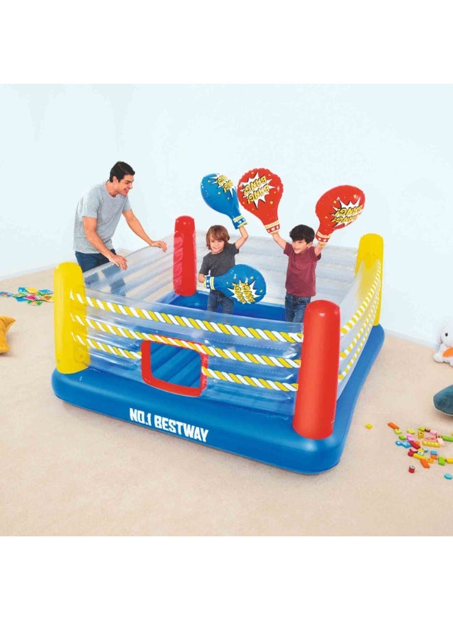 Bestway Inflatable Boxing Ring for Kids with Gloves and Transparent Sides – 226×226×110 cm – Safe & Fun with Repair Patch  - Image 1