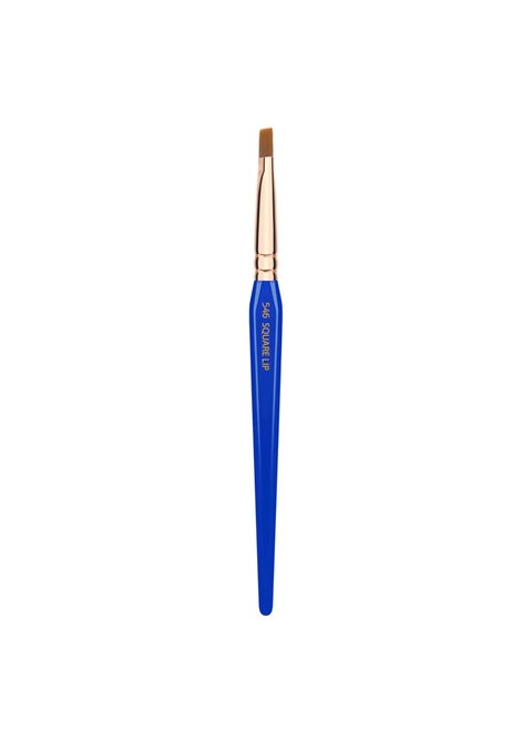 Bdellium Tools Professional Makeup Brush - Golden Triangle 546 Square Lip - With All Vegan and Soft Synthetic Fibers, For Applying Color Precisely across Lips (Blue, 1pc)