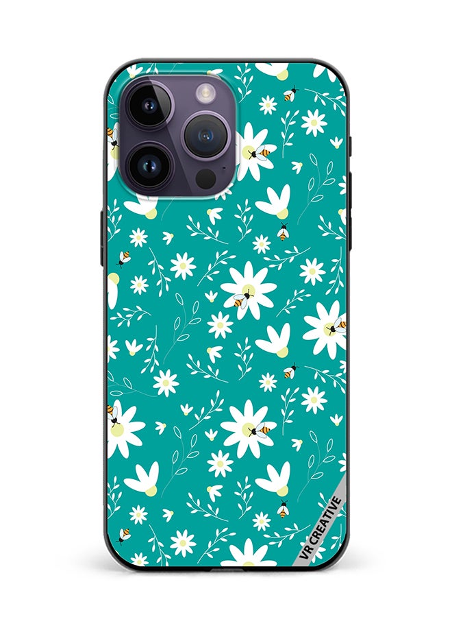 VR CREATIVE Protective Case Cover For Apple iPhone 15 Pro Flower Design Multicolour - Image 1