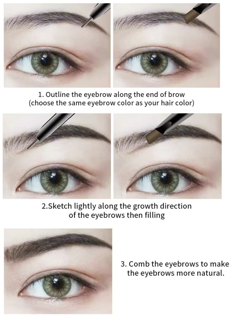 Stereoscopic Eyebrow Pencil Double Ended Eyebrow Pencil Waterproof Natural Brow Enhancing Pen Smudge Proof Long Lasting Eye Makeup Fine Eyebrow Pen Dark Brown - pzsku/ZCF88A141578444448E04Z/45/_/1732188140/1fa8de7a-ef0e-4e4a-994e-1dd3ad3fed7c