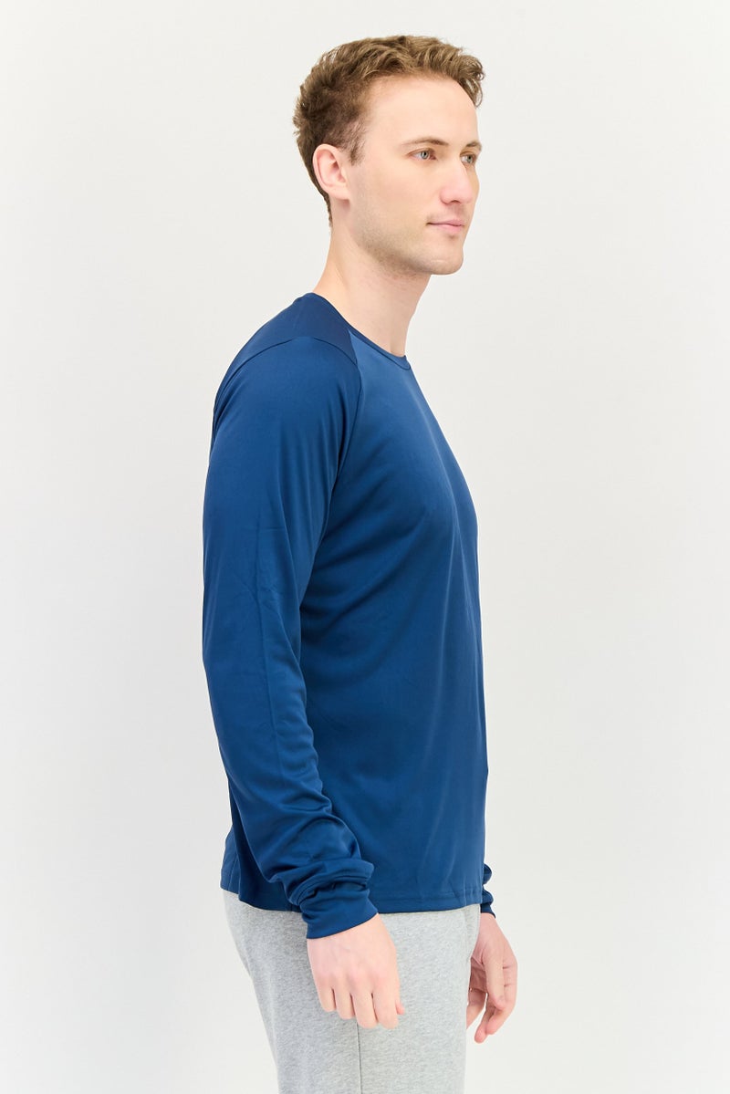 FILA Men Sportswear Fit Long Sleeve Training T-shirt, Teal - Image 2