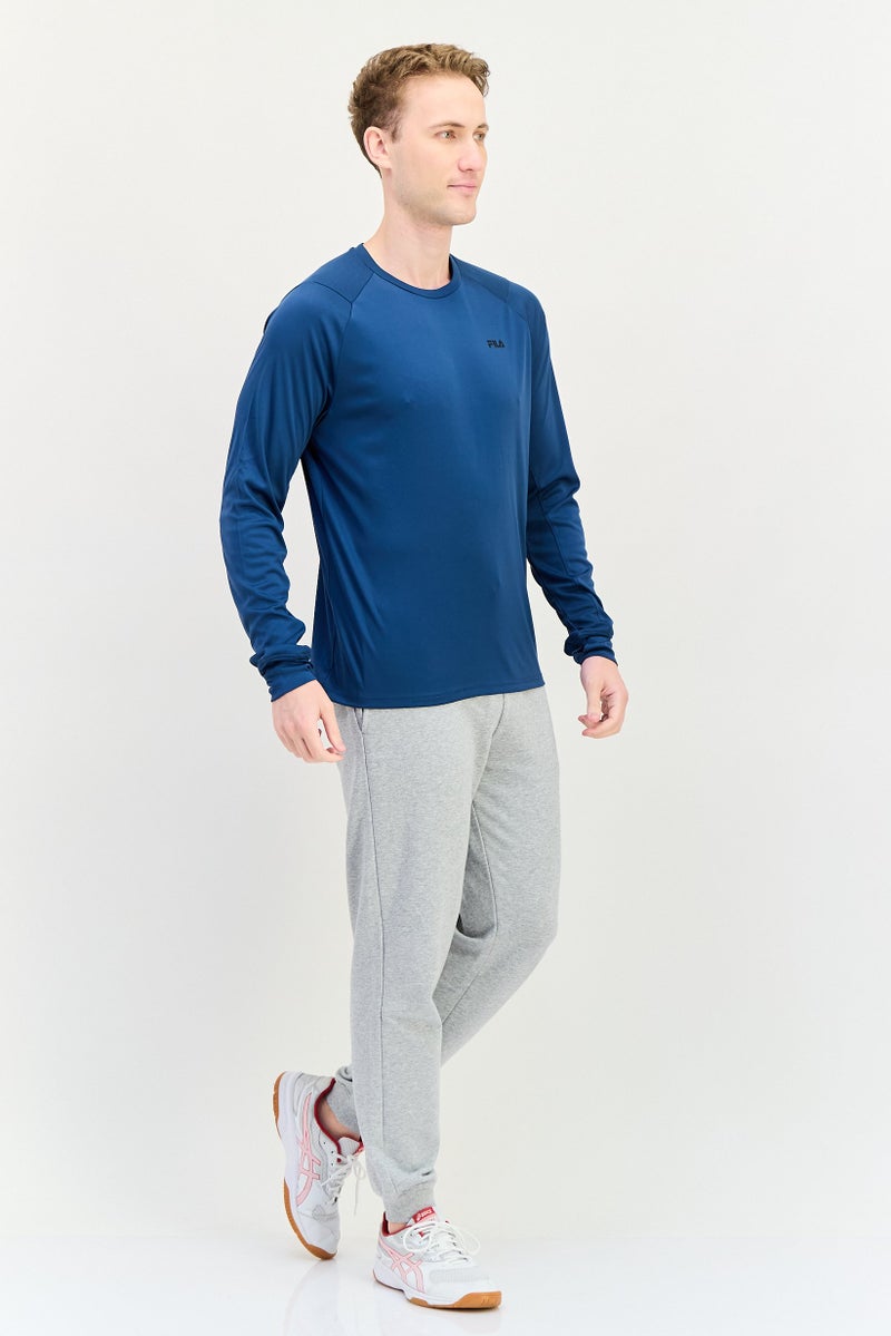 FILA Men Sportswear Fit Long Sleeve Training T-shirt, Teal - Image 3