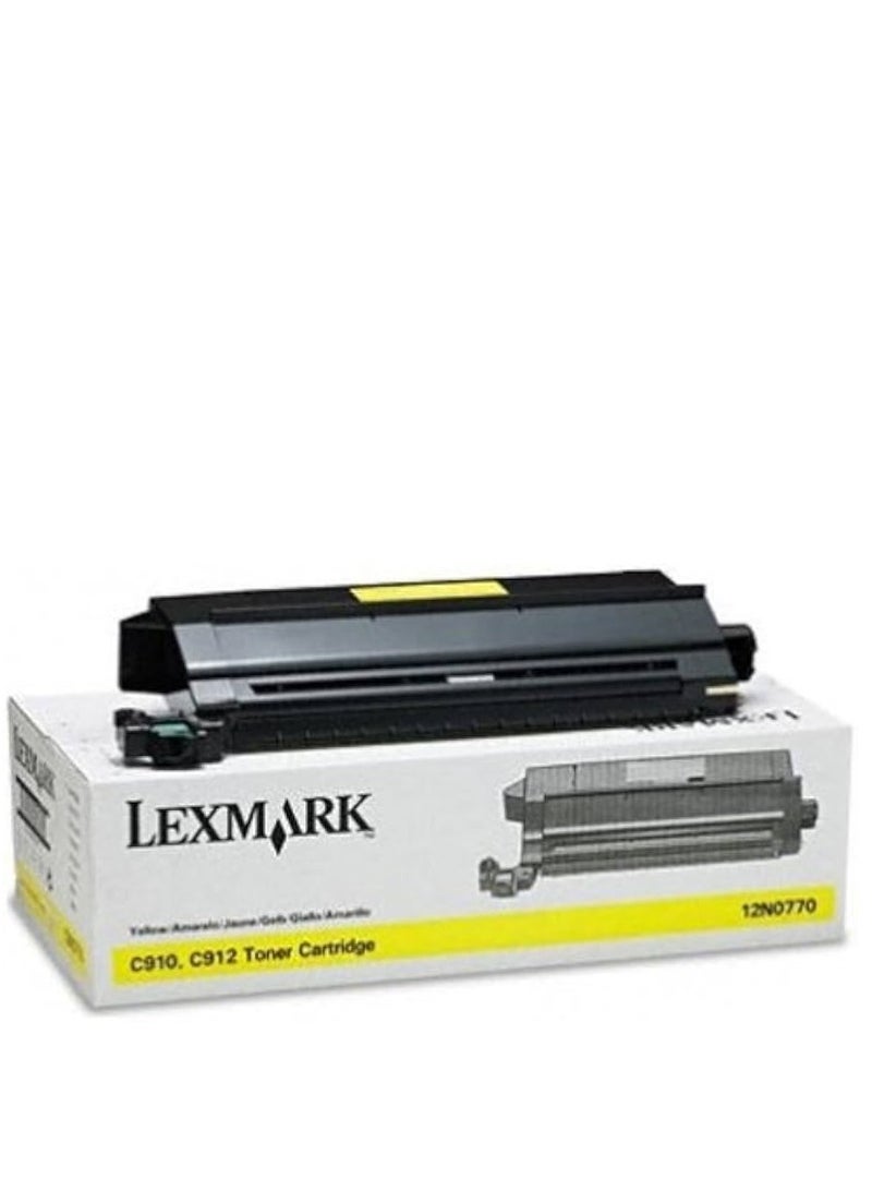 Lexmark 12N0770 yellow colour laser cartridge 12NO770 C910 C910N C910FN C910IN C912 C912DN C912N C912FN