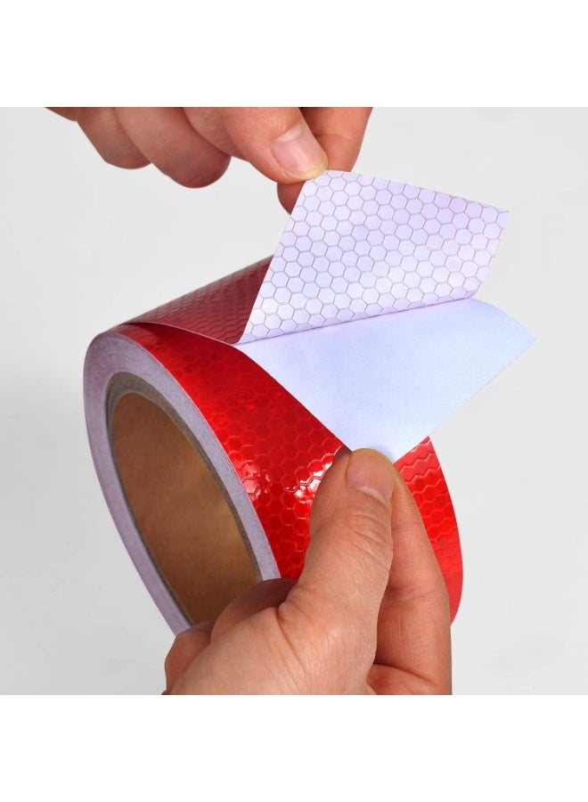 30ft X 2" Reflective Safety Tape Honeycomb for Trailers 2 Inch - Reflector Conspicuity Caution Warning Sticker Stickers High Intensity Waterproof - Image 3
