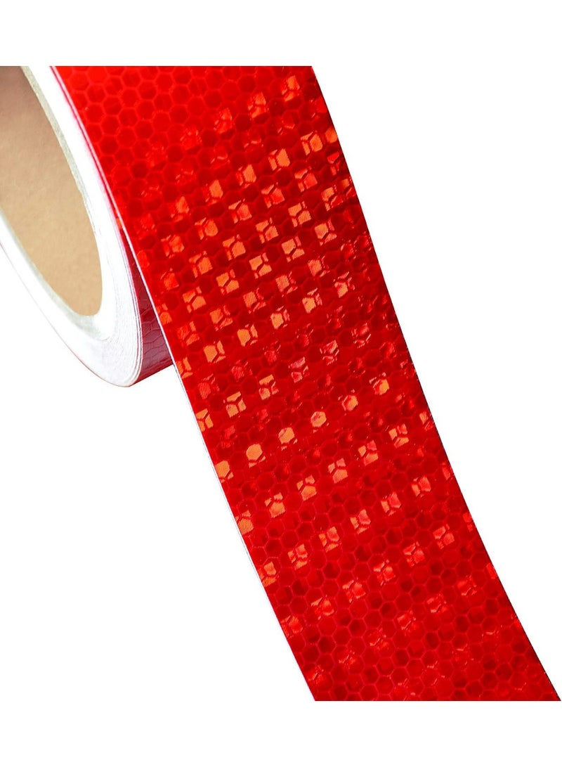 30ft X 2" Reflective Safety Tape Honeycomb for Trailers 2 Inch - Reflector Conspicuity Caution Warning Sticker Stickers High Intensity Waterproof - Image 2