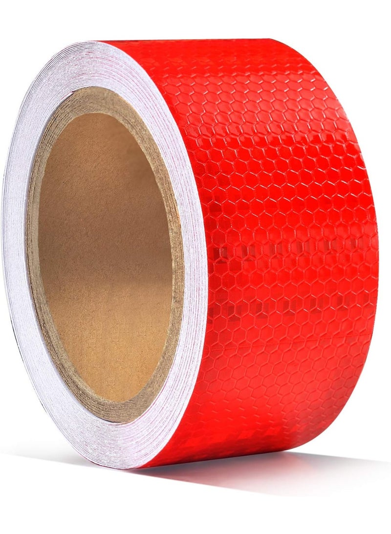 30ft X 2" Reflective Safety Tape Honeycomb for Trailers 2 Inch - Reflector Conspicuity Caution Warning Sticker Stickers High Intensity Waterproof - Image 1
