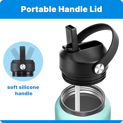 Bluwing Straw Lid for Yeti Rambler Water Bottle 18 26 36 64 oz, Replacement Lids with Straw for YETI Rambler Bottle, BPA Free (Black) - Image 5