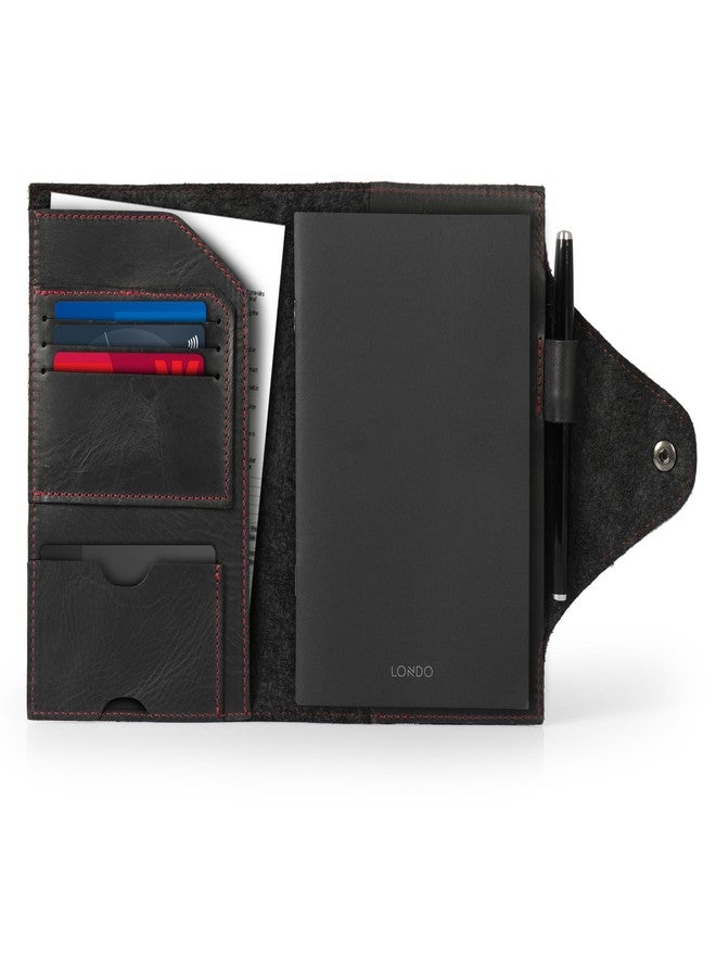 Londo Genuine Leather Portfolio – Padfolio with Notepad & Snap Closure for Business, Office & Travel - Image 1