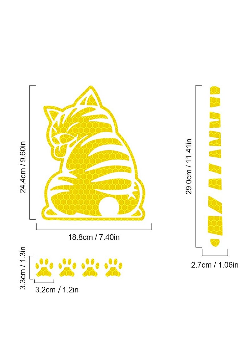 Generic Car Reflective Wiper Stickers, Rear Wiper Decal Funny Cat Moving Tail Waving Wiper Decal, Highly Reflective Vinyl Safety Warning Reflective Stickers for Cars Rear Wipers Windshield Stickers (Red)  - Image 5
