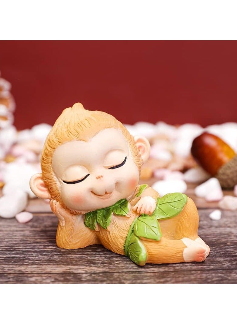 عام تمثال ملك القرد 5 قطع - تمثال ملك القرد القابل للتحصيل - شخصية قرد لطيفة - ديكور منزل - تمثال ملك القرد - تمثال شخصية ملك القرد - هدية رائعة - مادة الراتينج - Image 5