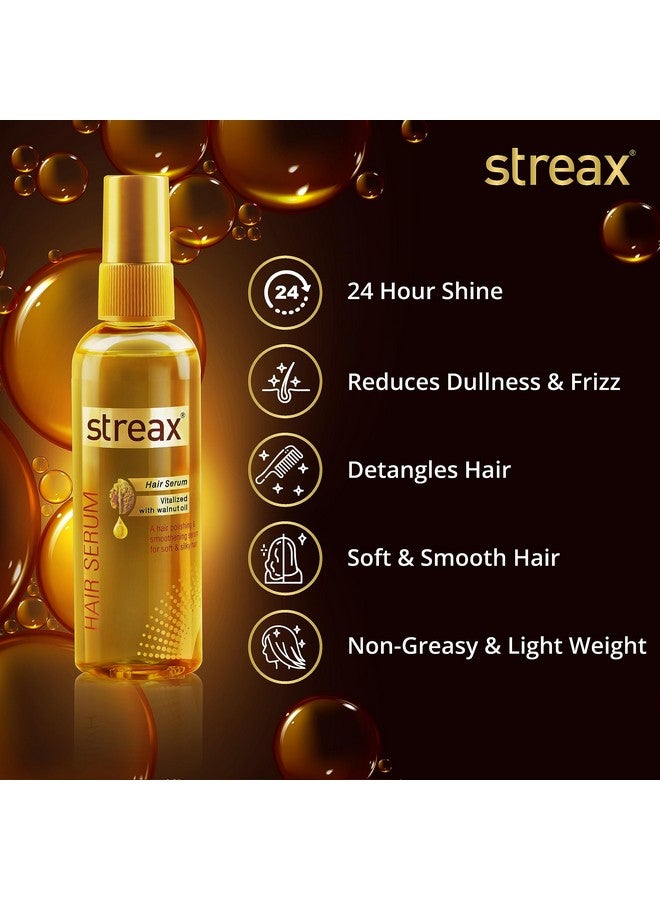 Streax Hair Serum 125Ml, Vitalized With Walnut Oil, For Hair Smoothening & Shine, For Dry & Frizzy Hair - Image 2