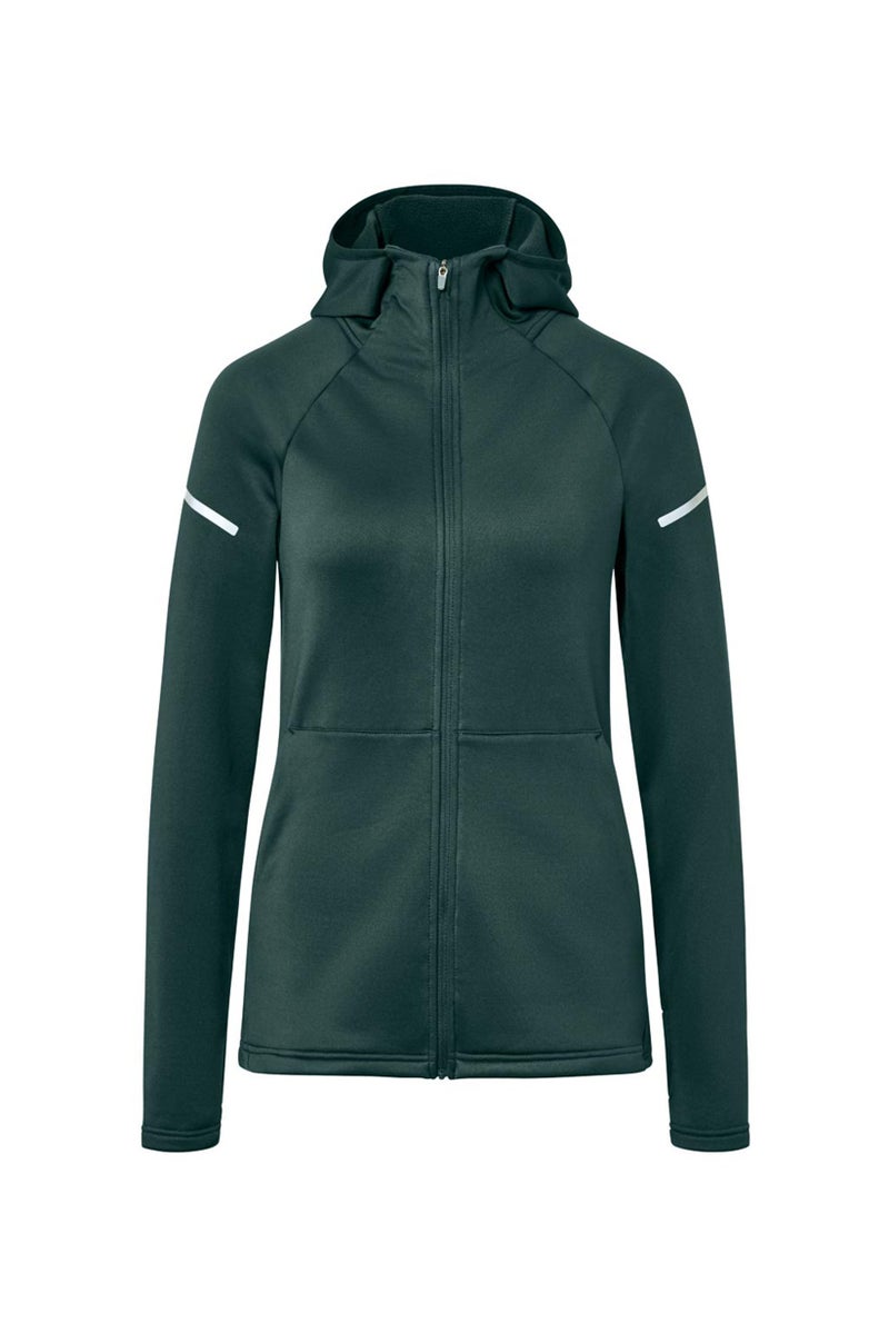 Tchibo Women Sportswear Fit Long Sleeve Thermal Running Jacket, Dark Green  - Image 2
