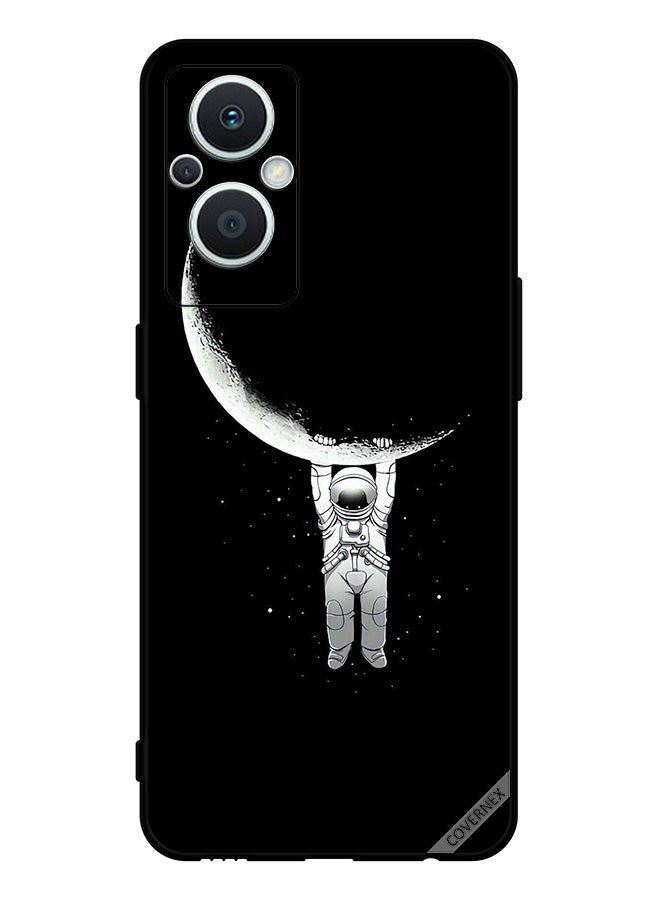 Covernex Protective Case Cover For Oppo Reno 7 Lite Astronaut Hanging On Moon Photographic Print - Image 1