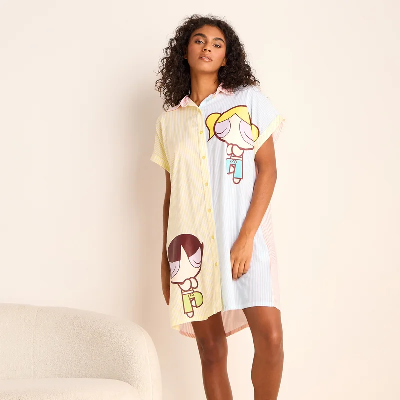 Splash FAV Powerpuff Girls Print Sleepshirt