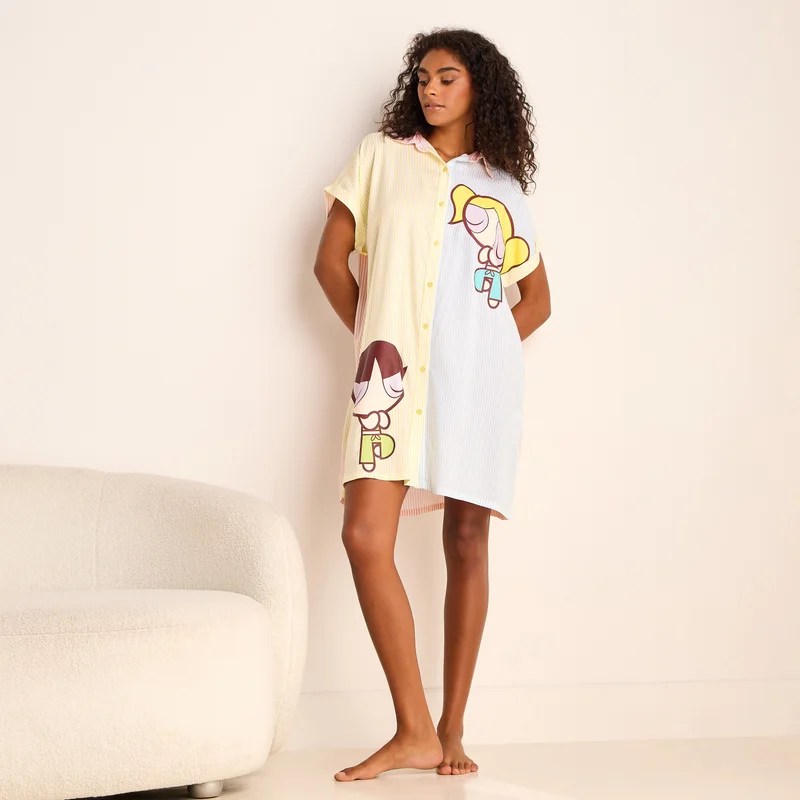 Splash FAV Powerpuff Girls Print Sleepshirt