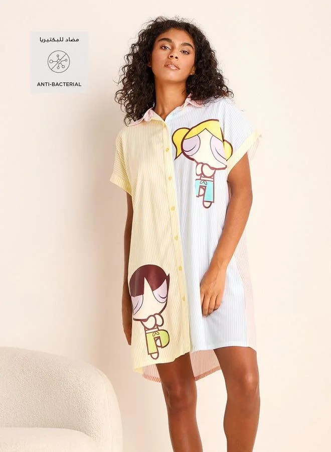 Splash FAV Powerpuff Girls Print Viscose Sleepshirt