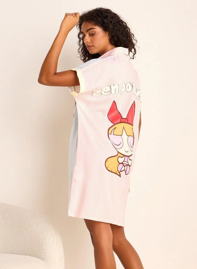 Splash FAV Powerpuff Girls Print Viscose Sleepshirt