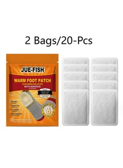 JUE-FISH 20-Pcs Warm Foot Patch Up to 8 Hours of Heat for Heating and Keeping Feet Warm  - Image 1